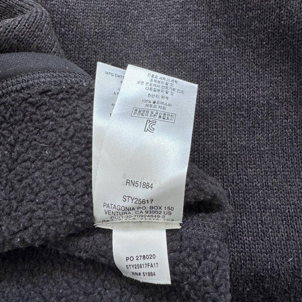 Patagonia Women’s Better Sweater Quarter 1/4 Zip Fleece Black Size Small - Picture 7 of 11